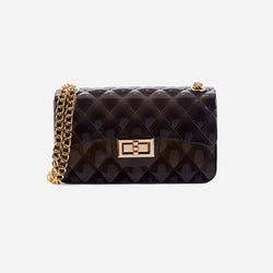 Black Quilted Jelly Crossbody