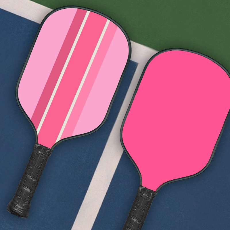 Solid and Striped Pickleball Paddle - Pink