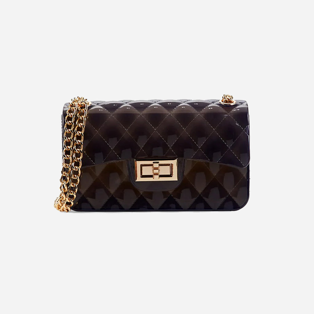 Black Quilted Jelly Crossbody | Jill & Ally