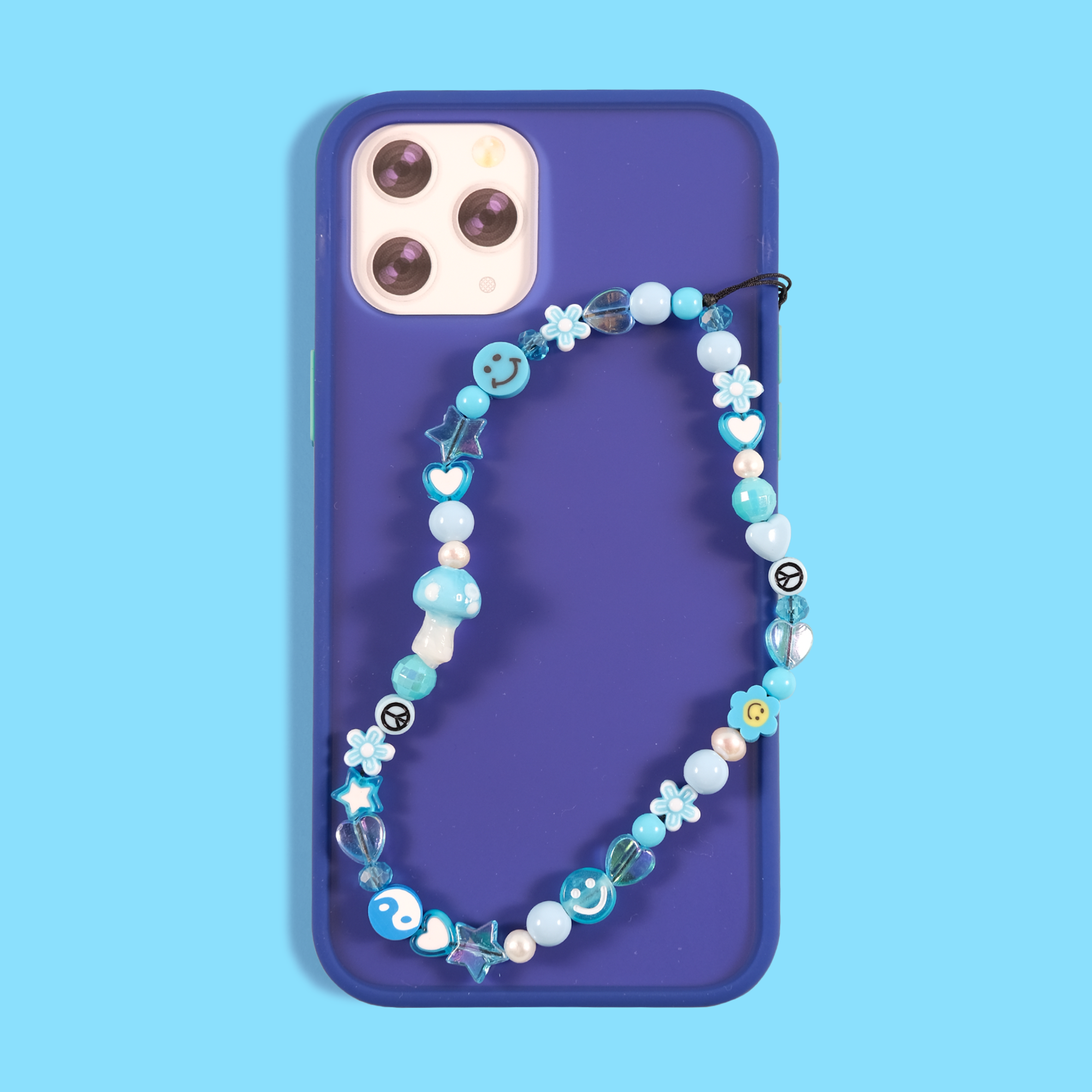 Blue Pearl Phone Charm