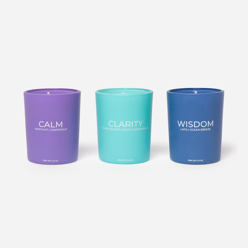 Chill Vibes - Crystal Candle Votive Trio