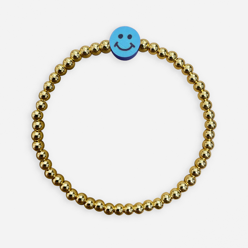 Smiley Face Bead Bracelet