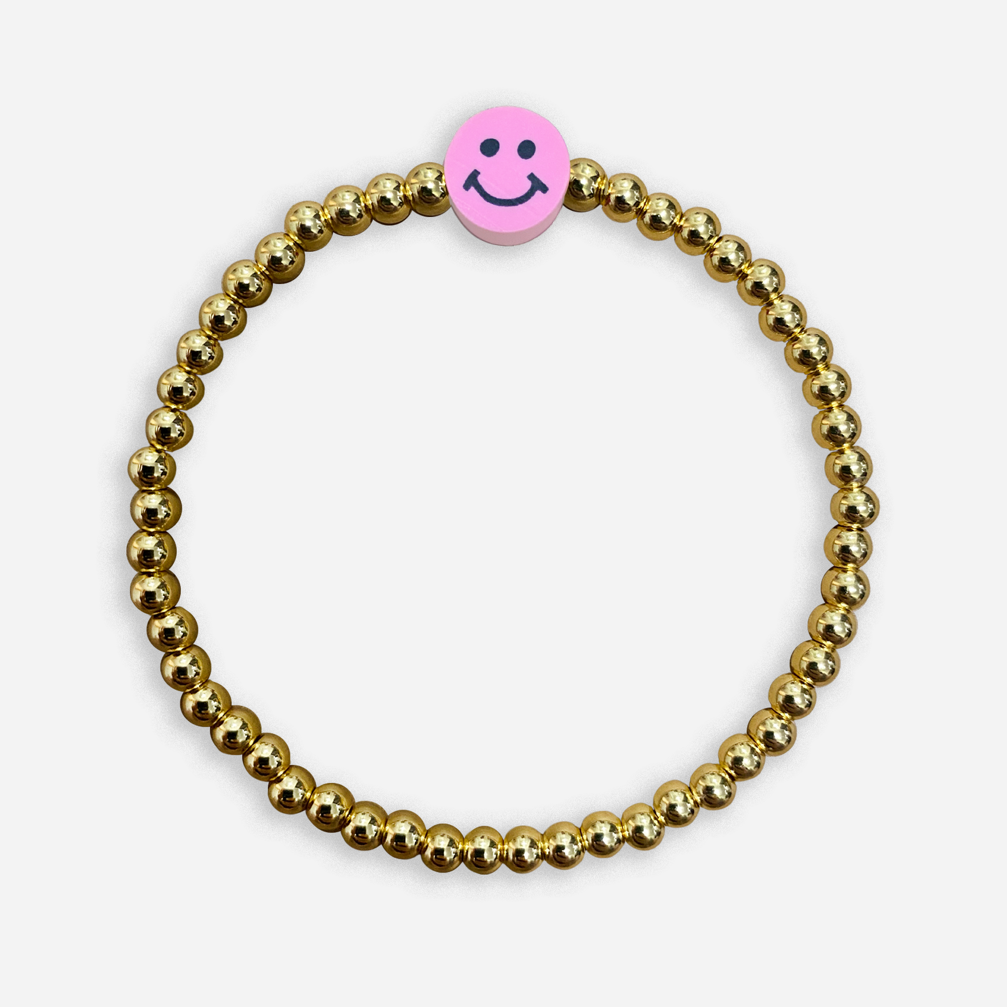 BE HAPPY Beaded Bracelets Smiley Face Custom Personalized 