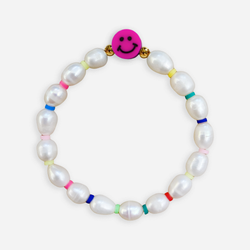 Smiley Face Pearl Bracelet