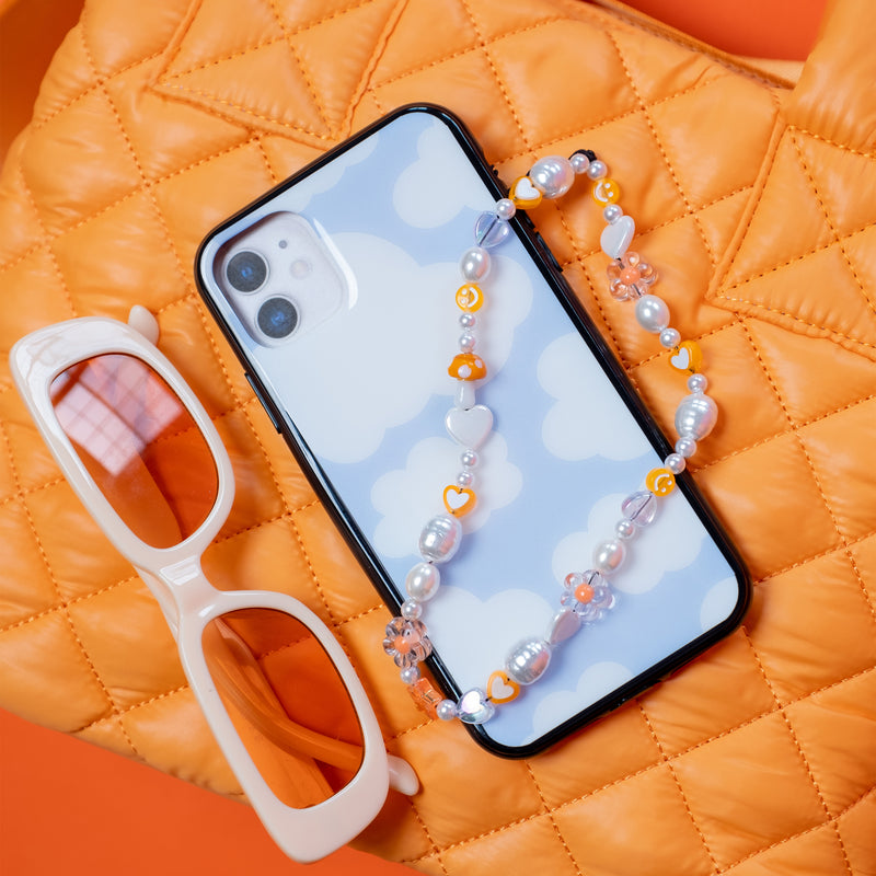 Orange Pearl Phone Charm