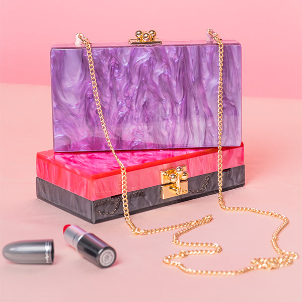 Pink Two Tone Convertible Clutch