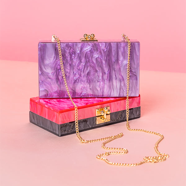 Lavender Two Tone Convertible Clutch